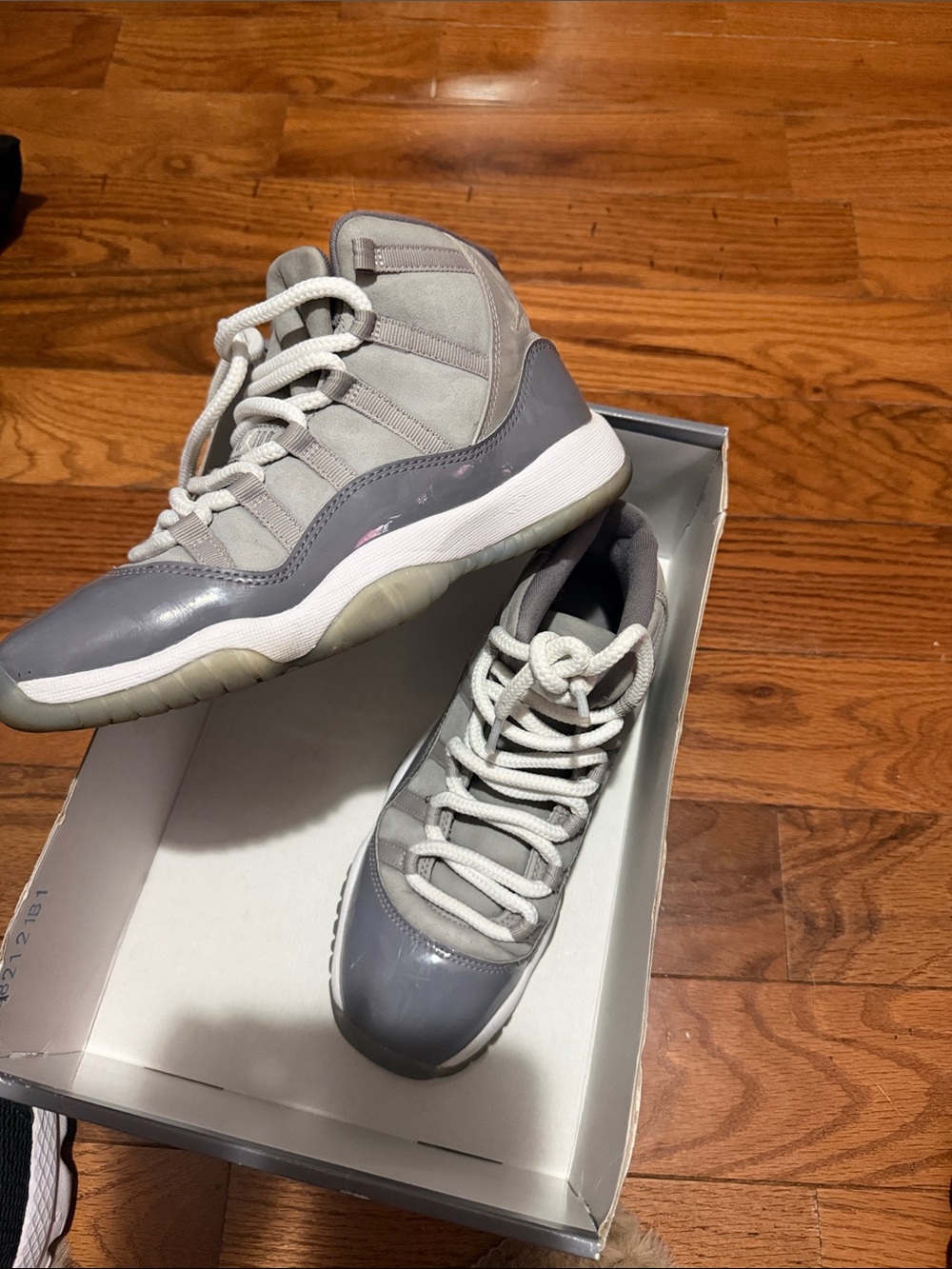 Platform Retro-Style Women's Sneakers in Light Gray